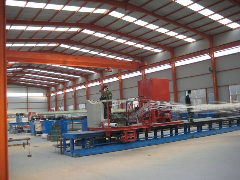 Pipe winding machine production line with sand system